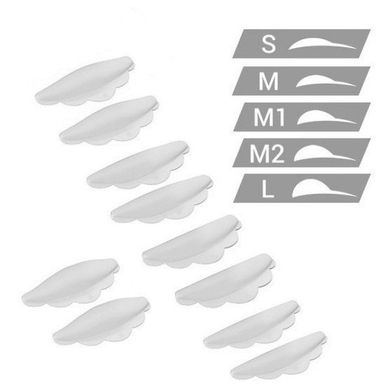 Цена: 145 грн. Фото: Силиконовые бигуди ShineE S-M-M1-M2-L 5 пар для ламинирования ресниц. LAMiNi.SHOP