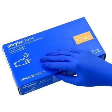 Цена: 300 грн. Фото: Перчатки Nitrylex XS одноразовые нитриловые синие 100 шт. LAMiNi.SHOP