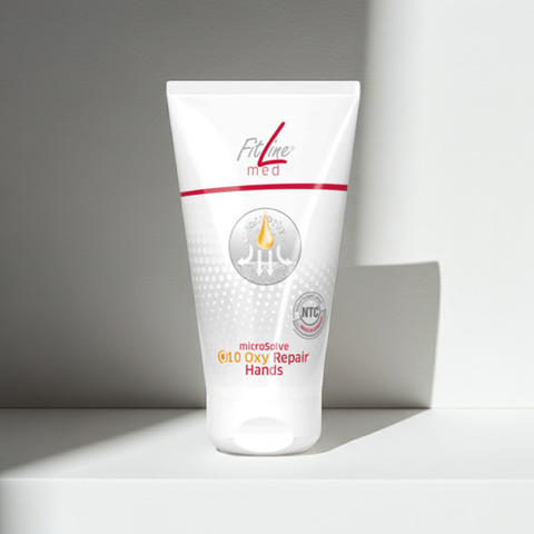 Цена: 900 грн. FitLine Med Q10 Oxy Repair Hands крем для рук 75 мл