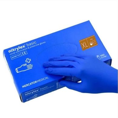 Цена: 300 грн. Фото: Перчатки Nitrylex XL одноразовые нитриловые синие 100 шт. LAMiNi.SHOP