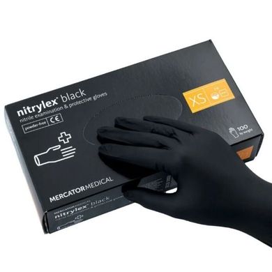 Цена: 330 грн. Фото: Перчатки Nitrylex XS одноразовые нитриловые черные 100 шт. LAMiNi.SHOP