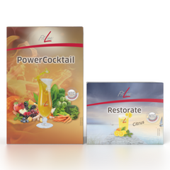 Ціна: 4 725 грн. Фото: FitLine Power Cocktail (Activize + Basics) + Restorate Оптимальний базовий Сет №4. LAMiNi.SHOP