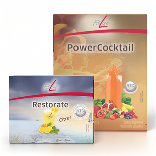 Ціна: 5 325 грн. Фото: FitLine Power Cocktail (Activize + Basics) + Restorate Оптимальний базовий Сет №4. LAMiNi.SHOP